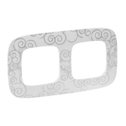 Рамка Legrand Valena Allure Нарцисс хром 2 поста 754342