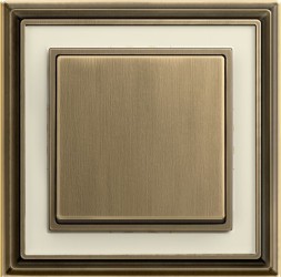 Рамка ABB Dynasty Латунь античная белое стекло 1 пост 2CKA001754A4580 1721-848-500