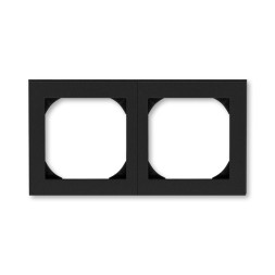 Рамка ABB Levit Антрацит / Дымчатый чёрный 2 поста 55х55 для механизмов BJE 2CHH015520A4063 3901H-A05520 63