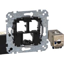 Розетка 1хRJ45 Merten M-серия телек Cat6A STP MTN4576-0021