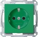 Механизм розетки Merten M-серия зеленый SCHUKO для специальных электроцепей MTN2300-0304