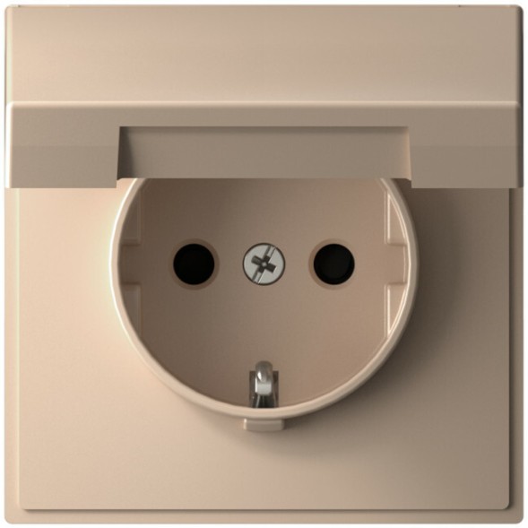 Розетка электрическая со шторками с откидной крышкой Schneider Electric Systeme Art Gallery GAL001246