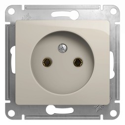 Розетка без заземления,16А, 250В, механизм Schneider Electric Glossa Молочный GSL000941