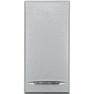 Переключатель традиционный Bticino Axolute алюминий 16А, 1 модуль, автоматическиеклеммы HC4053A