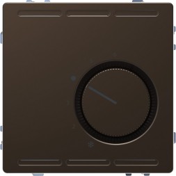 Терморегулятор Merten D-Life мокко с центр. пл. с перекл. конт. 24В, MTN5763-6052