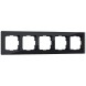 Рамка из стекла на 5 постов Favorit черный W0051108