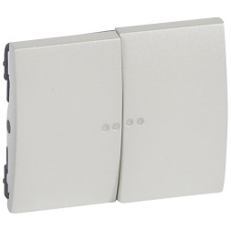 Лицевая панель Legrand Galea Life перламутр для выключателя двухклавишного с подсветкой 771579