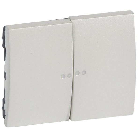 Лицевая панель Legrand Galea Life перламутр для выключателя двухклавишного с подсветкой 771579