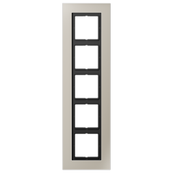 Рамка Jung LS Plus Сталь 5 постов LSP985ES