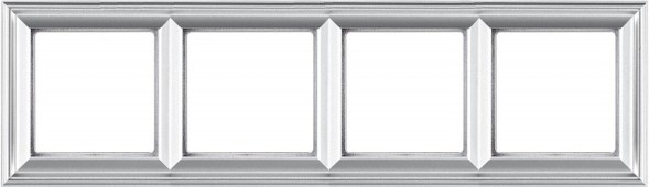 Рамка Jung ECO Profi Deco Алюминий 4 поста горизонтальная/вертикальная EPD484AL