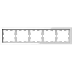 Рамка Merten D-Life Белый кристалл 5 постов MTN4050-6520