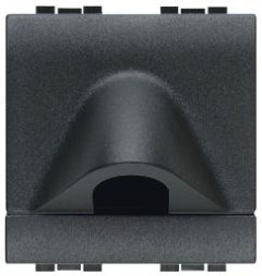 Заглушка Bticino LivingLight Air Антрацит с отверстием 9 мм, размер 1 модуль L4954