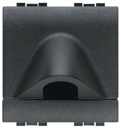 Заглушка Bticino LivingLight Air Антрацит с отверстием 9 мм, размер 1 модуль L4954