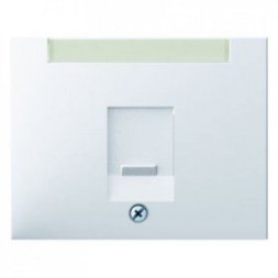 Центральная панель Berker R.1 Berker K.1 полярная белизна с блеском с заслонкой от пыли и полем для надписи 11707009
