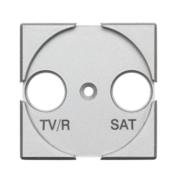 Лицевая панель Bticino Axolute Алюминий для розеток TV/FM + SAT HC4212