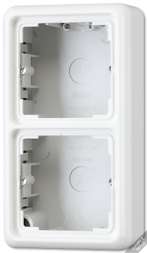 2-ая Коробка Jung CD серия серая для накладного монтажа с основанием CD582AGR