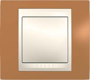 Рамка Schneider Electric Unica Хамелеон Оранжевый / Бежевый 1 пост MGU6.002.569