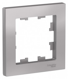 Рамка Schneider Electric Atlasdesign Алюминий 1 пост ATN000301