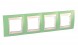 Рамка Schneider Electric Unica Хамелеон зеленое яблоко / Бежевый 4 поста MGU6.008.563