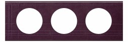 Рамка Legrand Celiane Кожа/Текстиль Кожа пурпур 3 поста 069443