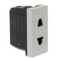 Розетка 2К евро-американская Legrand Mosaic белая винтовые зажим 1М 077501