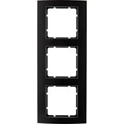Рамка Berker B.3 Черный / антрацитовый 3 поста вертикальная 10133005