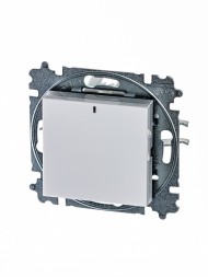 Переключатель ABB Levit ориентационная белый / ледяной одноклавишный с подсветкой 2CHH590646A6001 3559H-A06446 01W