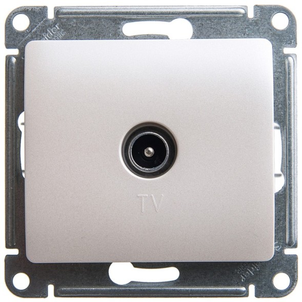 TV Розетка одиночная 1DB, Schneider Electric Glossa Перламутр GSL000691