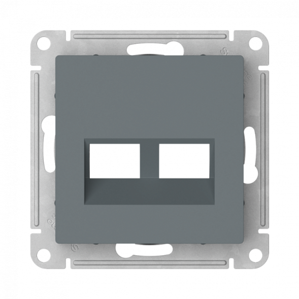 НАКЛАДКА двойная для информационных функций типа Keystone, ГРИФЕЛЬ Schneider Electric Art Gallery GAL000790