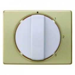 Центральная панель Berker R.1 Berker Arsys золотой/полярная белизна с вращающейся ручкой для 3-уровневого выключателя 10870102