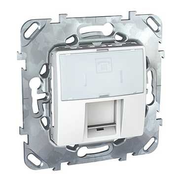 Телефонная розетка 1хRJ12 Schneider Electric Unica белый (6 конт) MGU5.493.18ZD
