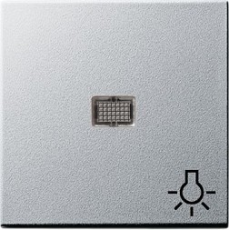 Клавиша Gira Event Алюминий с большим окном пикттограммой Свет 063026