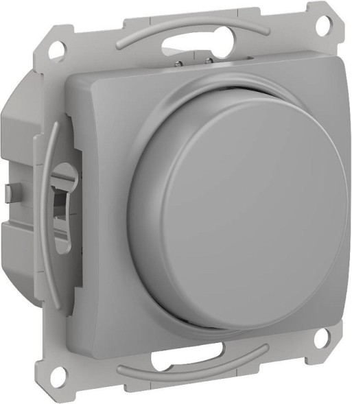 Светорегулятор (диммер) повор-нажим, LED, RC, 400Вт, мех. Schneider Electric Glossa Алюминий GSL000323