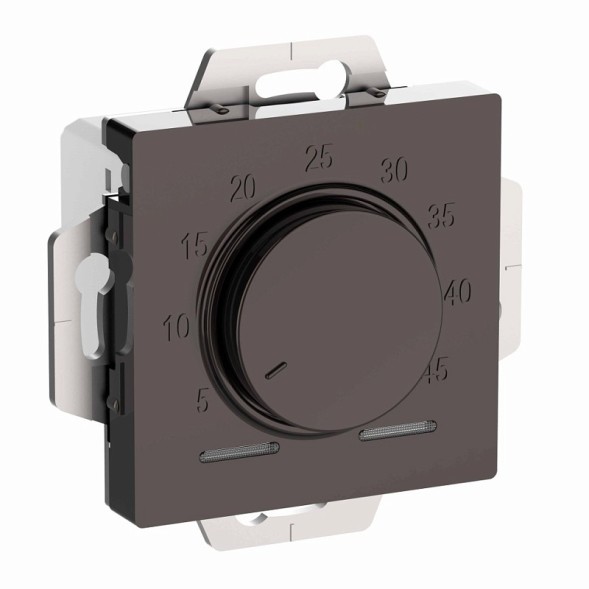 Термостат Schneider Electric Atlasdesign Мокко электронный для теплого пола, с датчиком, 10 A ATN000635