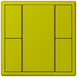 Кнопочный модуль КNX Jung Les Couleurs® Le Corbusier vert olive vif F 50 с двумя парами кнопок LC502TSA4320F