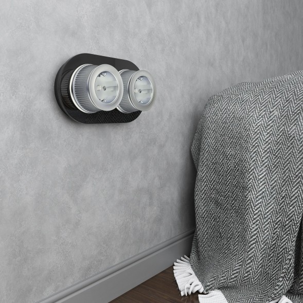 Рамка из стекла на 2 поста черный Werkel W0025108