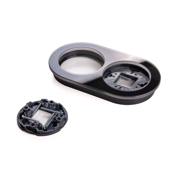 Рамка из стекла на 2 поста черный Werkel W0025108