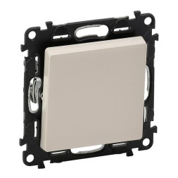 Выключатель Legrand Valena Life Слоновая кость кнопочный 6А 250В с лицевой панелью. Безвинтовые зажимы 752511