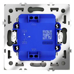 Выключатель встраиваемый VOLTUM S70 одноклавишный с подсветкой 10А, (титан)