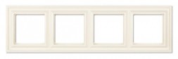 Рамка Jung ECO Profi Deco Бежевый 4 поста горизонтальная/вертикальная EPD484