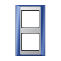 Рамка Jung A Plus Синий / Алюминий 2 поста Jung AP582BLAL