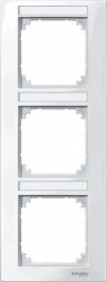 Рамка Merten M-Plan Белый с полем для надписи 3 поста вертикальная MTN513319