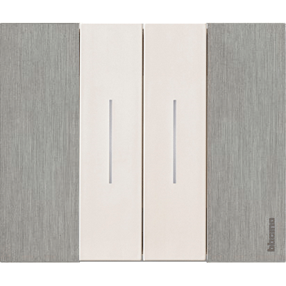 Рамка Bticino Living Now ACCIAIO 2-модульная KA4802ZG