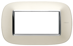 Рамка Bticino Axolute Овал Серебро 4 модуля HB4804SA