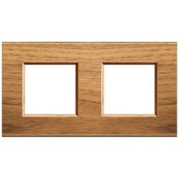 Рамка Bticino LivingLight Квадрат Европейский орех 2+2 модуля LNA4802M2LNC