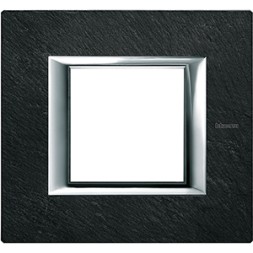 Рамка Bticino Axolute Квадрат Ардезия 2-модульная HA4802RLV