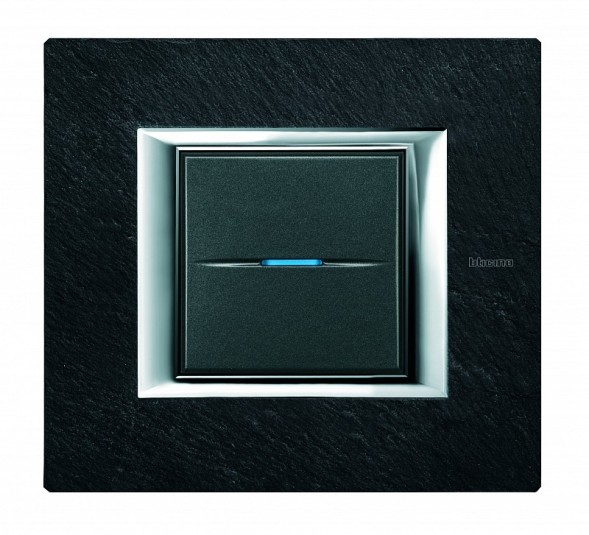 Рамка Bticino Axolute Квадрат Ардезия 2-модульная HA4802RLV