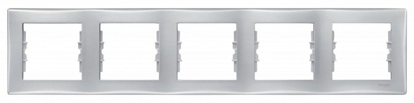 Рамка Schneider Electric Sedna Алюминий 5 постов SDN5800960
