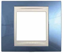 Рамка Schneider Electric Unica Хамелеон Голубой лед / Бежевый 1 пост MGU6.002.554