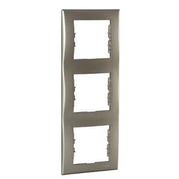 Рамка Schneider Electric Sedna Титан 3 поста вертикальная SDN5801368